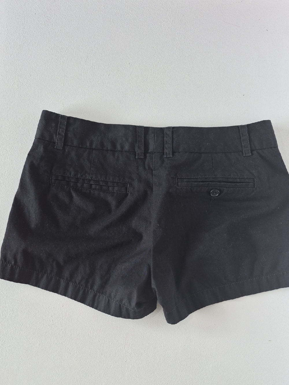 J.CREW WOMENS  FACTORY BROKEN IN CHINO COTTON PREPPY BLACK SHORTS